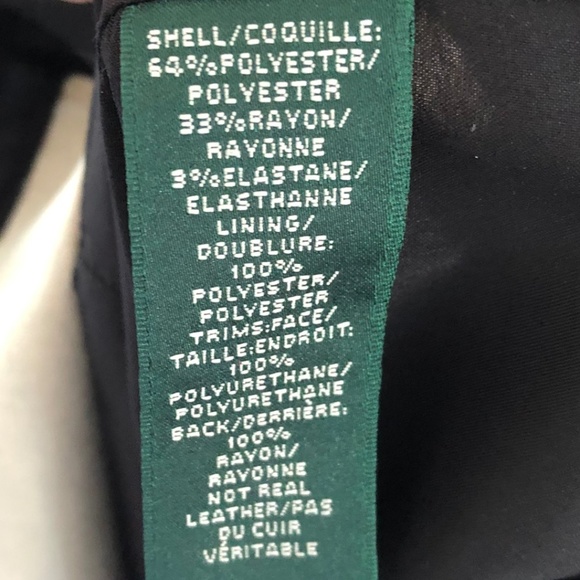 Lauren Ralph Lauren Little Black Dress with Faux Leather Colorblocking Size 14 - Picture 9 of 11